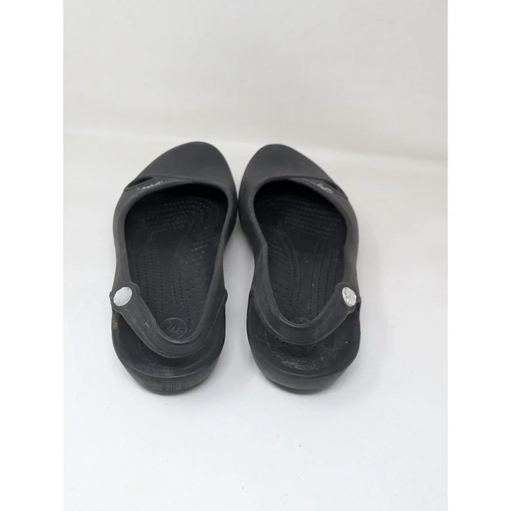 CROCS Olivia Slingback Ballet with Jewel Black Women's Size 10 Round Closed Toe